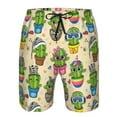 thumbnail image 3 of Pofeuu Cute Cartoon Cactus Prin Men's Swim Trunks Quick Dry Bathing Suit Swimming Board Shorts Mesh Lining Beach Swimwear-XX-Large, 3 of 6