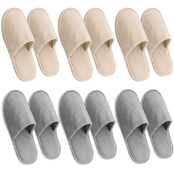 House Slippers AQUEENLY, spa lavable para mujeres y hombres (paquete de 6)
