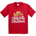 thumbnail image 3 of Inktastic Holly Dolly Christmas Cowboy Hat Festive Youth T-Shirt, 3 of 5