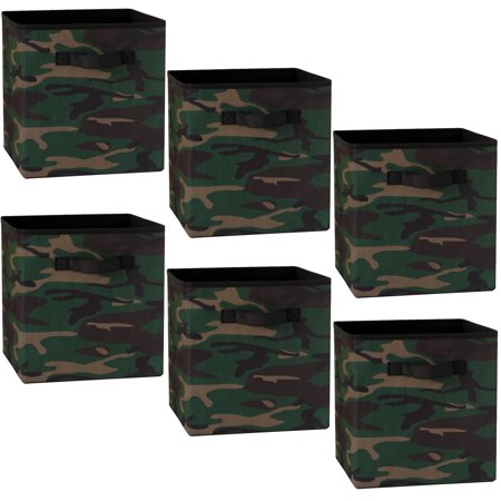 System Build 6 Pack Storage Bins Cube Organizers Canvas Baskets
