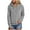 Grey, variant on Woman Hoodie Pulllover Long Sleeve Half Button Hoodies Fall Fashion Sweatshirts Hooded Tunic Tops Oversized Hoodies for Women (AG,L)