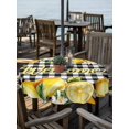 thumbnail image 2 of Outdoor Tablecloth with Umbrella Hole for Patio/Picnic/Party/Camping, Yellow Lemons Waterproof Table Cloth Round Cover Washable, Summer Fruits Leaves Botanical Buffalo Plaid (Dia 54"), 2 of 8