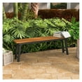 thumbnail image 6 of Folding Picnic Bench Set, Acacia Wood Outdoor Dining Benches for 2-3, Portable Camping BBQ Benches, Rectangular Patio Furniture, 6 of 9