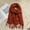 brown orange, variant on Luxury 100% Australian Wool Scarf, Solid Color Winter Wrap with Fine Twisted Fringe,180*30cm,off-white