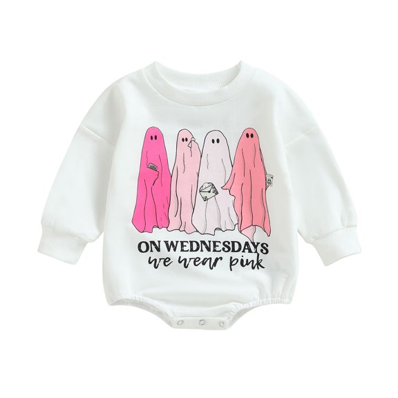 Okbabeha Newborn Baby Halloween Outfit Girl Boy Long Sleeve Sweatshirt Romper Bubble Sweater Onesie Cute Halloween Clothes