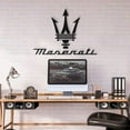 thumbnail image 3 of LaModaHome Maserati Metal Car Emblem, 3 of 5