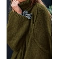 thumbnail image 6 of PRETTYGARDEN Women's Winter Turtleneck Oversized Sweaters Long Sleeve Chunky Knit Slouchy Pullover Sweater Tops, 6 of 7