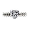 thumbnail image 2 of Bling Jewelry Womens Antique Style Love Heart Charm Bead for Wife Daughter Sterling Silver Bracelet, 2 of 4
