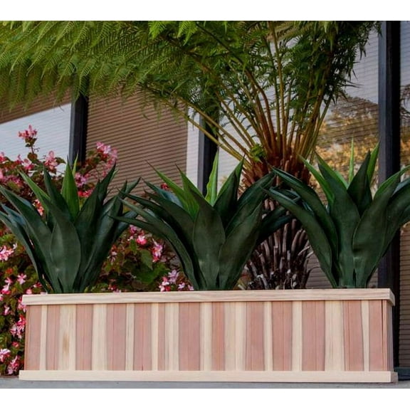 8.5"H x 8.5"W x 24"L Redwood Planter Box