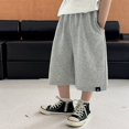 thumbnail image 4 of RMGVDSD Boys Shorts Summer Casual Loose Fit Shorts Kids Lightweight Pull-On Hiking Shorts Sports Comfortable Breathable Daily Wear Stylish Leisure Jeans For 8-12 Years, 4 of 5
