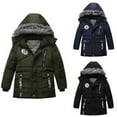 thumbnail image 2 of Fashion Coat Children Winter Jacket Coat Boy Jacket Warm Hooded Kids Clothes, 2 of 8