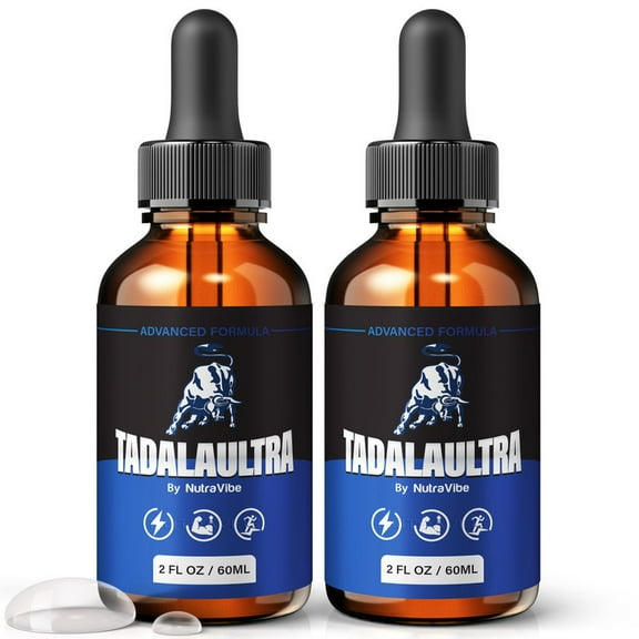 (2 Pack) TadalaUltra – Health Support with Natural Ingredients to Support Steady Energy, Stamina & Drive | Daily Formula in Easy-to-Take Drops, 30 Day Supply (60 Servings)
