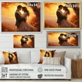 thumbnail image 4 of Designart "love Couple Landscape Luminous Embrace I" Romantic Landscape Floater Framed Wall Art Print, 4 of 7
