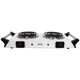 thumbnail image 1 of Parrilla electrica con termostato doble agarradera, blanco Disa Home PARRELASA-2TB, 1 of 2