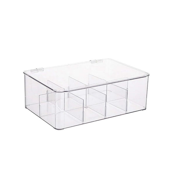 TechWave Storage Boxes And Storage With Removable Partitions – For Kitchen Organisers Or Storage Cabinets In The Pantry – Refrigerator Storage Boxes Cabinet Storage Boxes Clear Food Containers Pantry