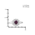 thumbnail image 4 of 0.26 Carat Ruby Gemstone and 1/20 Carat White Diamond Ring, 4 of 4