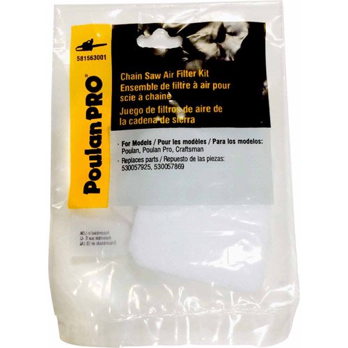 Poulan Pro Replacement chainsaw Air Filter Kit, 2 piece