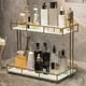 thumbnail image 2 of Organizador de baño de hierro, organizador de cosméticos para encimera, estantes de almacenamiento para Rosa blanco, 2 of 7