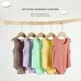 thumbnail image 5 of KAUOD Cotton Soft Sleeveless Bodysuits for Baby Boys Solid Loose Short Romper Toddler New Born Undershirts Tank Top Clothes, 5 of 5
