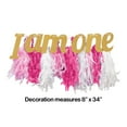 thumbnail image 2 of Pack of 6 Gold and Pink "I am One" Jointed Party Banners 34", 2 of 2