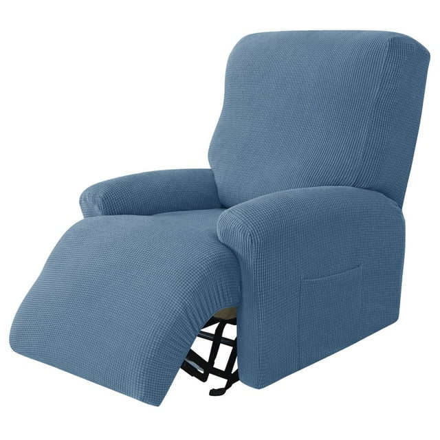 CNKOO Housses Extensibles pour Fauteuil Inclinable avec Poches Housses de Fauteuil lazy Boy pour Fauteuil Inclinable Housses de Fauteuil Inclinable pour Grand Fauteuil Inclinable-Noir-1 Place (4 Pcs)