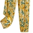 thumbnail image 4 of Tnhcen Women's Elastic Waist Print Vintage Loose Fit Slimming Cuffed Ankle Sleep Pants Soft Nylon Spandex Blend Comfy Casual Loungewear Pajama Trousers M-L, 4 of 5
