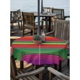 thumbnail image 2 of Outdoor Tablecloth with Umbrella Hole Zipper Mexican Stripes Round Tablecloth 54" Waterproof Outside Table Cloth Colorful Stripes Modern Art Patio Table Cover Tablecloths for Picnic Party, 2 of 8