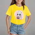 thumbnail image 2 of ZTKWD Kids Girls Cotton Crew Neck Shirt Casual Solid Plain Short Sleeve Tees Assorted Colors 90-160 Easter, 2 of 4