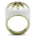 thumbnail image 3 of IP Gold(Ion Plating) Brass Ring with Top Grade Crystal in Clear for Women Style GL326, 3 of 4