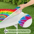 thumbnail image 5 of Rainbow Tie Dye Spiral Round Fitted Tablecloth with Elastic Edge,Dining Table Cover Waterproof,Outdoor Round Tablecloth for Camping,Dining,Indoor and Outdoor, 5 of 7