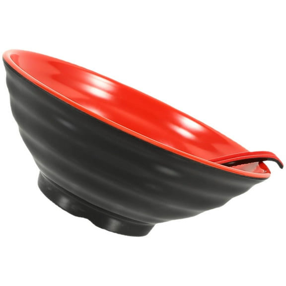 HONMEET Red Insulated Soup Bowl Set, 1 Piece Multiuse Noodle Bowl with Smooth Design for Dining and Household Use