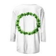 thumbnail image 5 of St. Patrick's Day Shirts, 3/4 Sleeve T Shirts for Women, Round Neck Blouse Tops Fashion Woman Casual Printing Blouse Crewneck 3/4 Sleeved T-Shirt Summer Tops, 5 of 5