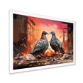 thumbnail image 2 of Designart "Serenading Pigeons Grey and Pink I" Animals Framed Wall Art Decor - Modern Farmhouse Pink Pigeon Bedroom Framed Canvas Wall Art, 2 of 6