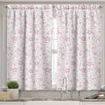 thumbnail image 2 of Ambesonne Cherry Blossom Valance & Curtain, Pink Flora, 55"x30", Pale Pink White, 2 of 6