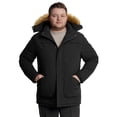 thumbnail image 6 of Soularge Men's Big and Tall Winter Puffer Jacket Snow Coat Thick Windproof Parka with Hood Black 4X, 6 of 12