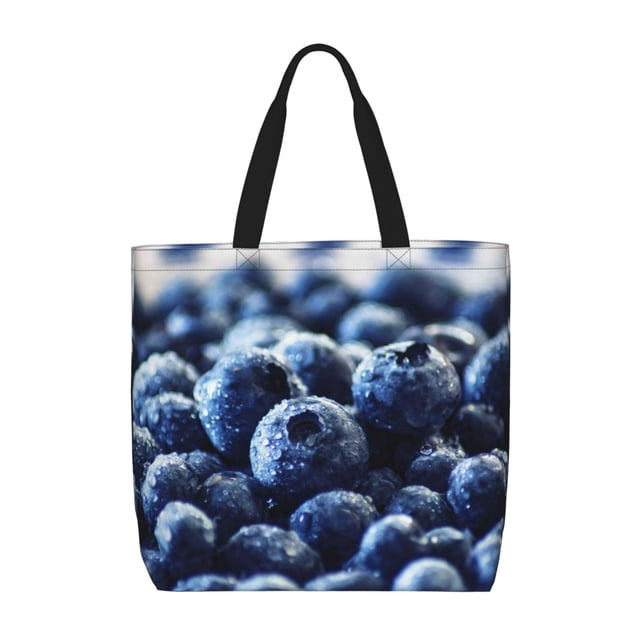 Balery Blueberry Bolsa de Mano para Mujeres con Cremallera, Bolsa de Gimnasio con Compartimentos, Bolsa para Laptop, Bolsa para Trabajo