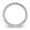 thumbnail image 2 of 14k White Gold Polished Size 4 Shared Prong 1/2 carat Diamond Complete Eternity Band, 2 of 5
