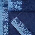 thumbnail image 4 of BNM Cotton Floral Border 6 Piece Assorted Towel Set, Navy Blue, 4 of 7