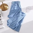 thumbnail image 4 of Pantalones casuales para mujer, jeans Tencel, diseño fino para mujer, cintura alta, sensación de caída, pantalones casuales de pierna ancha de seda de hielo de primavera y otoño, personalidad, 4 of 5