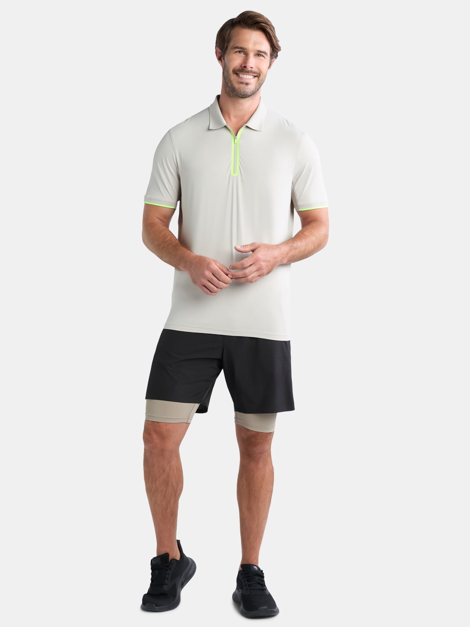 Athletic Works Men's and Big Men's Modern Tennis Polo Shirt, Sizes S-3XL
