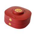 thumbnail image 4 of Lipstore Divided Serving Tray Food Server Snack Platter for Home Dining Room New Year Red, 4 of 8