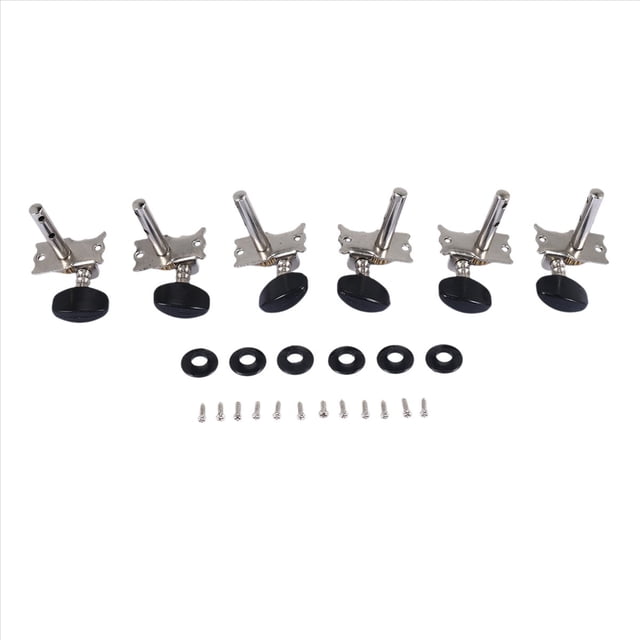 Clavijas de AfinacióN Guitarra 3R3L 6 Piezas Cabezales MáQuina Abiertos Afinadores Clavija FolclóRica AcúStica