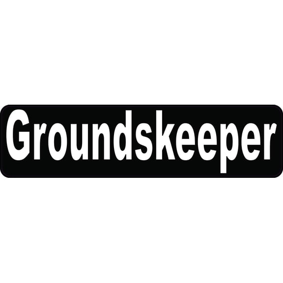 StickerTalk Groundskeeper Vinyl Sticker, 8 inches x 2 inches