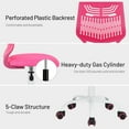 thumbnail image 6 of FurnitureR Adjustable Dining Chair for Teens & Kids, Soft Fabric Seat with Breathable Backrest, Rolling Wheels, Elegant, Rose, 6 of 6