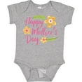 thumbnail image 3 of Inktastic Happy Mothers Day with flowers Boys or Girls Baby Bodysuit, 3 of 5