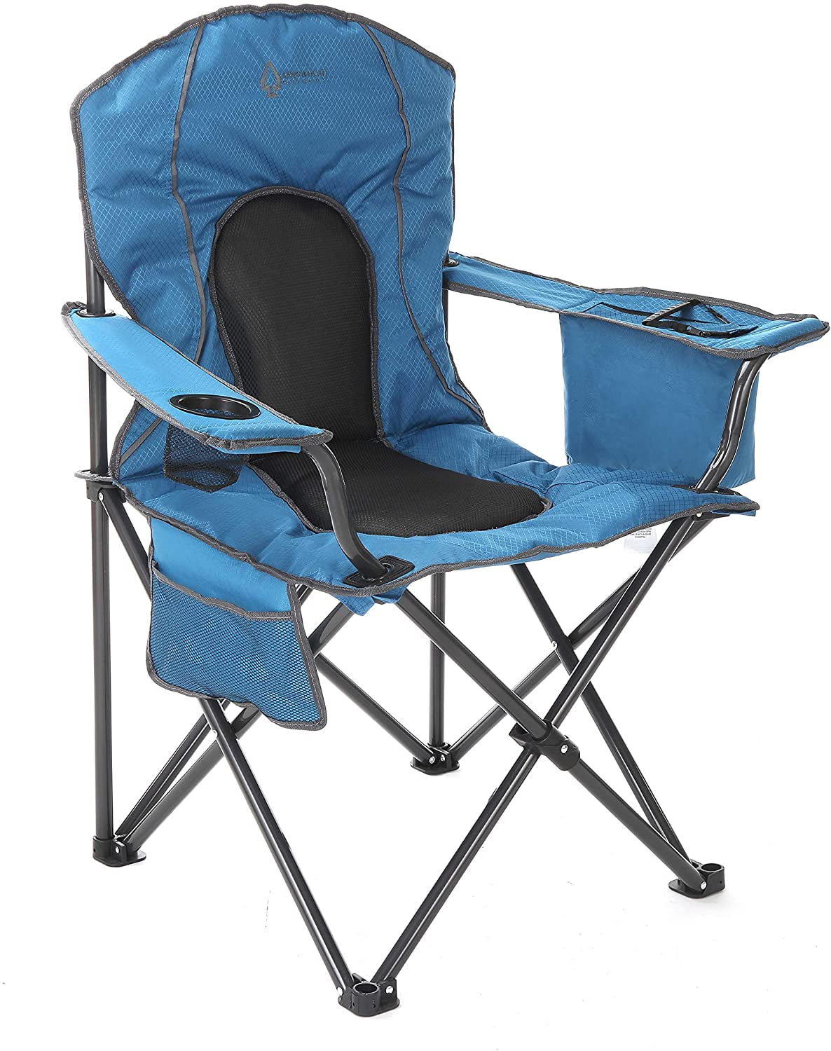 ARROWHEAD OUTDOOR Portable Folding Camping Quad Chair w 4Can Cooler