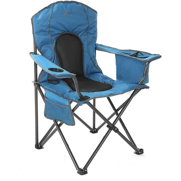 ARROWHEAD OUTDOOR Portable Folding Camping Quad Chair w 4Can Cooler
