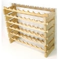 thumbnail image 2 of 8X Bottles Beech Hardwood Modular Wine Rack Stackable (8 Bottles per Row), 2 of 7