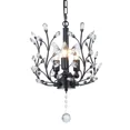 thumbnail image 2 of More Change 3-Light Vintage Crystal Branch Black Chandeliers Farmhouse Hanging Pendant Fixture for Closet,Entryway,Living Room,Dining Room, 2 of 15