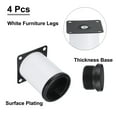 thumbnail image 3 of Patas de Muebles de 3 Pulgadas, Patas Redondas Ajustables para Gabinetes, Extensores de Esquinas para Sofá, Paquete de 4, Blanco, 3 of 5